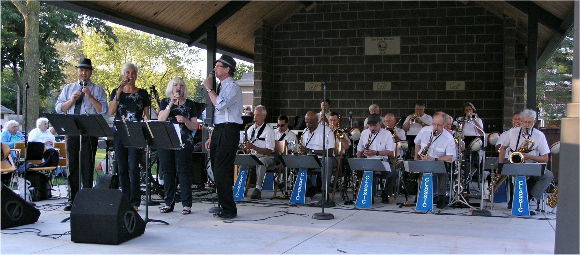 Jody singing with a big band